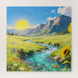 Zonneleg Weidelegpuzzel in de Bergen Legpuzzel