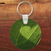 Zonnelicht Hart aan Blad Sleutelhanger (Voorkant)