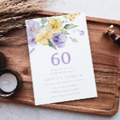 Zonnelicht & Lavendel Paarse 60ste Verjaardagsfees Kaart