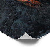 Zonnelicht op majestueuze bergen poster (Hoek)