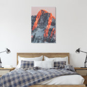 Zonnelicht op sneeuwbergen canvas afdruk (Insitu (Slaapkamer))