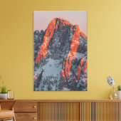 Zonnelicht op sneeuwbergen canvas afdruk (Insitu (Woonkamer))