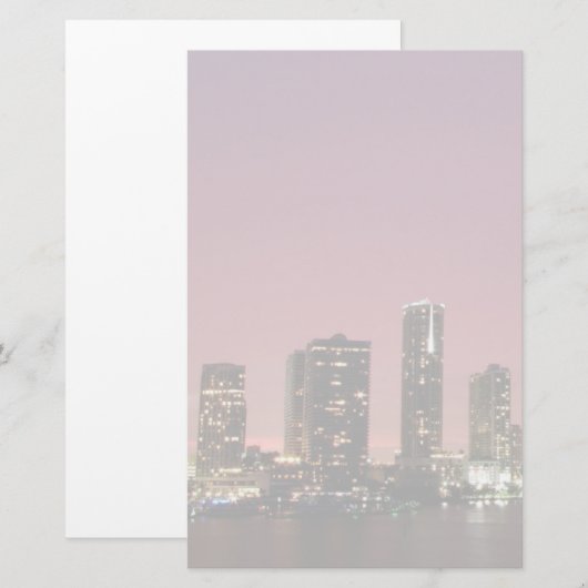 Zonnelicht over Miami na een storm Briefpapier (Voorkant / Achterkant)
