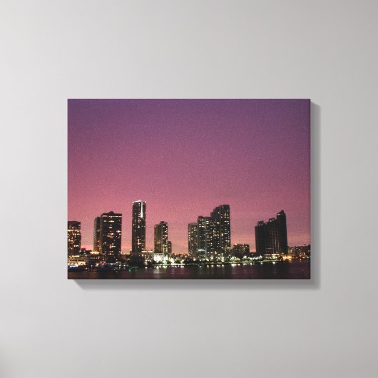 Zonnelicht over Miami na een storm Canvas Afdruk (Voorkant)