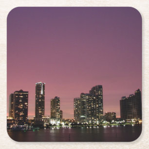 Zonnelicht over Miami na een storm Kartonnen Onderzetters