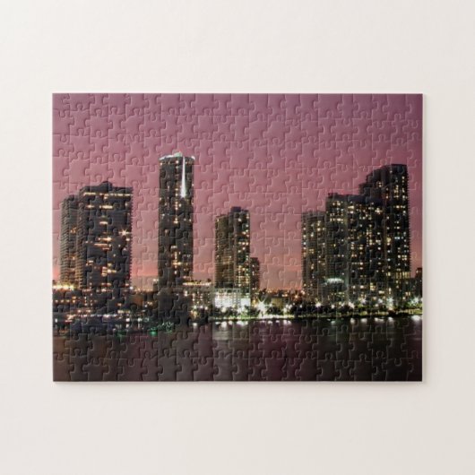 Zonnelicht over Miami na een storm Legpuzzel (Horizontaal)