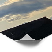 Zonnelicht piek door wolken poster (Hoek)