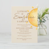 Zonnelicht zon geslachtsneutrale Baby Shower Kaart (Staand voorkant)