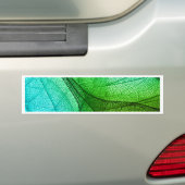 Zonnelichtfiltering door transparante bladeren bumpersticker (Op auto)