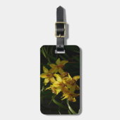 Zonnelichtgele orchideeën Floral Bagagelabel (Voorkant verticaal)