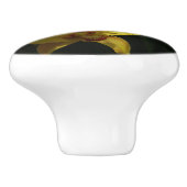 Zonnelichtgele orchideeën Floral Keramische Knop (Zijkant)