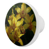 Zonnelichtgele orchideeën Floral Keramische Knop (Rechts)