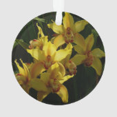 Zonnelichtgele orchideeën Floral Ornament (achterkant)