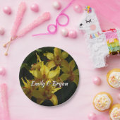 Zonnelichtgele orchideeën Floral Papieren Bordje (Feest)