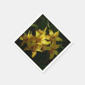 Zonnelichtgele orchideeën Floral Servet (Hoek)