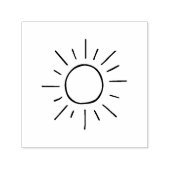 Zonnelichthand getekend zelfinktende stempel (Design)