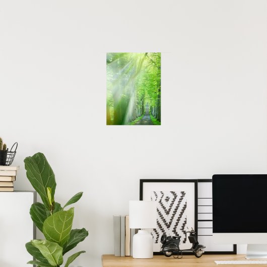 Zonnelichtschaduwen Poster (Thuiskantoor)