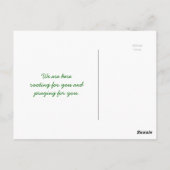 Zonnelichtstreaming door bladeren bomen in het bos briefkaart (Achterkant)