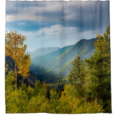 Zonnelichtvallei/-herfstkleurenbos Douchegordijn (Voorkant)