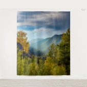 Zonnelichtvallei/-herfstkleurenbos Wandkleed (Voorkant)