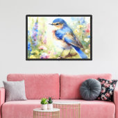 Zonnelied Zangvogel Canvas Afdruk (Insitu (Woonkamer))