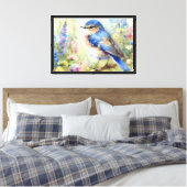 Zonnelied Zangvogel Canvas Afdruk (Insitu (Slaapkamer))