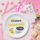 Zonnelimonade en zonnescherm om het even welke lee papieren bordje (Feest)