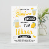 Zonnelimonade & Fun Birthday Party, elke leeftijd Kaart (Staand voorkant)