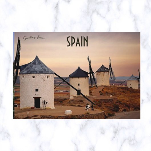 Zonnemachines en windmolens in Consuegra, Spanje Briefkaart