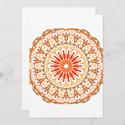 ZonneMandala blanco briefpapier kaarten (Voorkant / Achterkant)