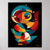 Zonnemechanisme – Dynamische Geometrische Abstract Poster (Voorkant)
