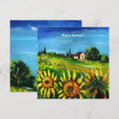 ZONNEMERS EN LAND IN TUSCANY, KAART (Voorkant / Achterkant)