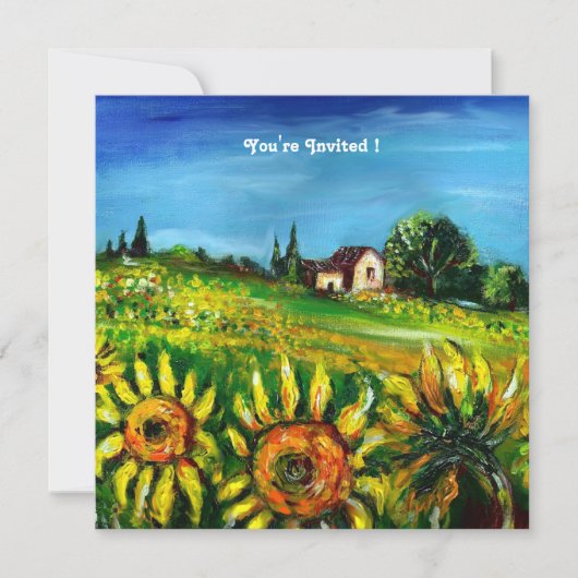 ZONNEMERS EN LAND IN TUSCANY, KAART (Voorkant)