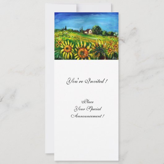 ZONNEMERS EN LAND IN TUSCANY, KAART (Achterkant)