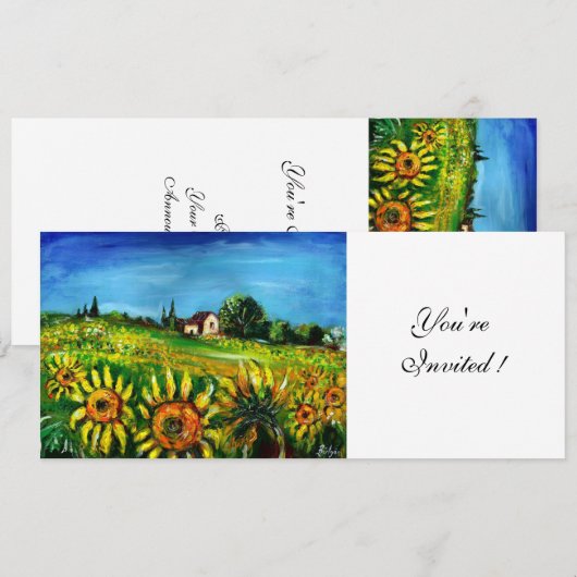 ZONNEMERS EN LAND IN TUSCANY, KAART (Voorkant / Achterkant)