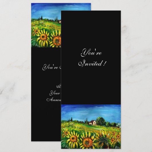 ZONNEMERS EN LAND IN TUSCANY, KAART (Voorkant / Achterkant)