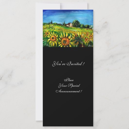 ZONNEMERS EN LAND IN TUSCANY, KAART (Achterkant)