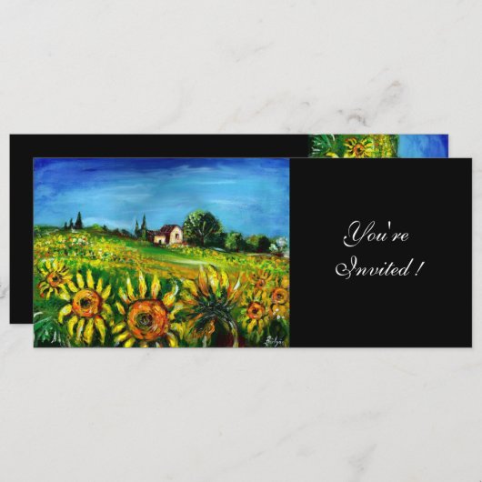 ZONNEMERS EN LAND IN TUSCANY, KAART (Voorkant / Achterkant)