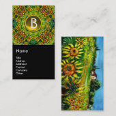 ZONNEMERS EN LAND IN TUSCANY, monogram Visitekaartje (Voorkant / Achterkant)