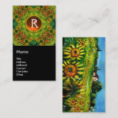 ZONNEMERS EN LAND IN TUSCANY, monogram Visitekaartje (Voorkant / Achterkant)