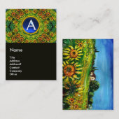 ZONNEMERS EN LAND IN TUSCANY, monogram Visitekaartje (Voorkant / Achterkant)