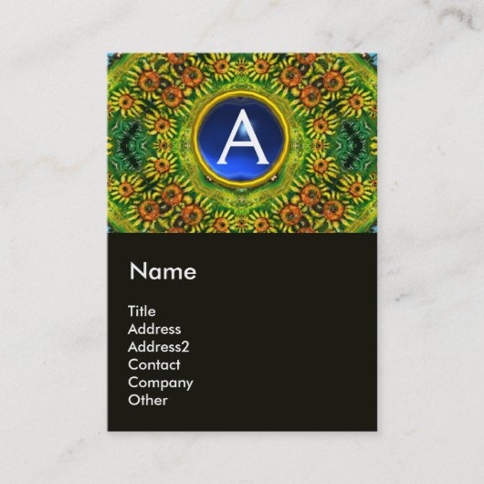 ZONNEMERS EN LAND IN TUSCANY, monogram Visitekaartje (Voorkant)