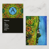 ZONNEMERS EN LAND IN TUSCANY, monogram Visitekaartje (Voorkant / Achterkant)