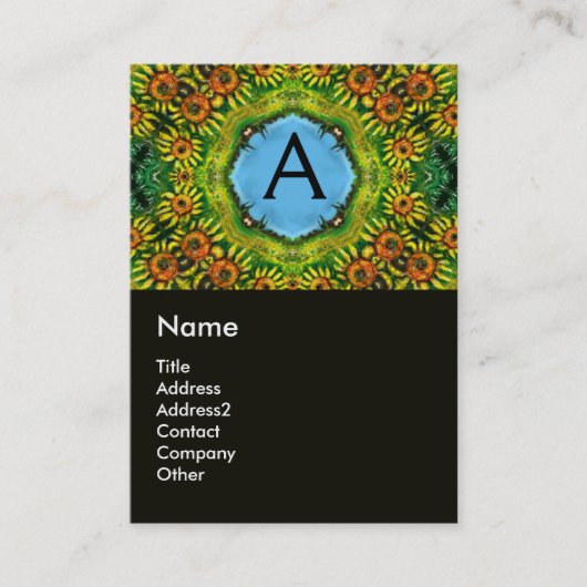 ZONNEMERS EN LAND IN TUSCANY, monogram Visitekaartje (Voorkant)