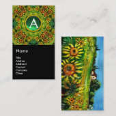 ZONNEMERS EN LAND IN TUSCANY, monogram Visitekaartje (Voorkant / Achterkant)