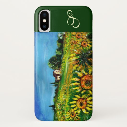 ZONNEMERS EN LANDBOUW IN TUSCANY MONOGRAM Case-Mate iPhone CASE (Achterkant)