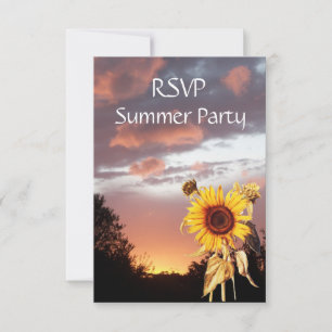 ZONNEMERS EN SUMMER SUNSET RUSTIC WEDDING PARTIJ KAART