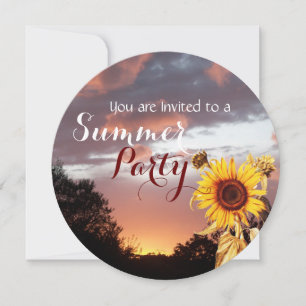ZONNEMERS EN SUMMER SUNSET RUSTIC WEDDING PARTIJ KAART