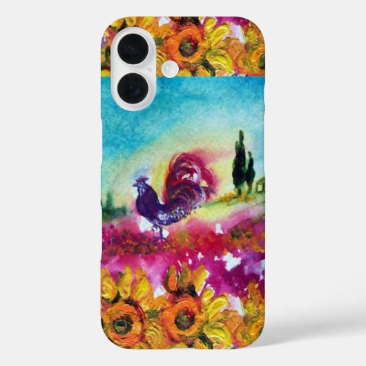 ZONNEMERS EN ZWARTE ROOSTER IN TUSCANY LANDSCAPIE Case-Mate iPhone CASE (Achterkant)