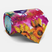 ZONNEMERS EN ZWARTE ROOSTER IN TUSCANY LANDSCAPIE STROPDAS (Opgerold)